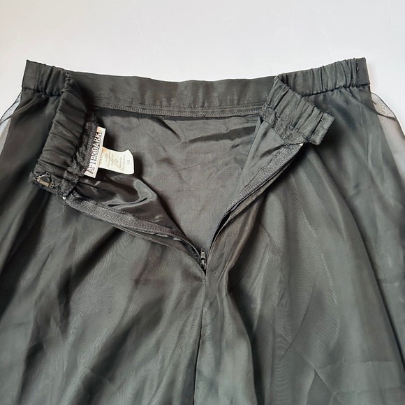 After Dark Skirt Women Sz 12 Black Maxi Chiffon Overlay 90s Goth Witch Vintage - Picture 2 of 6